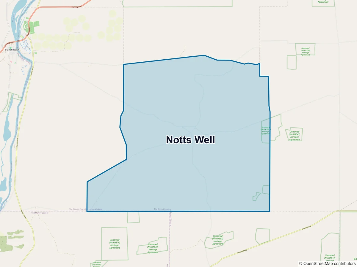 Map of Notts Well, SA, Australia