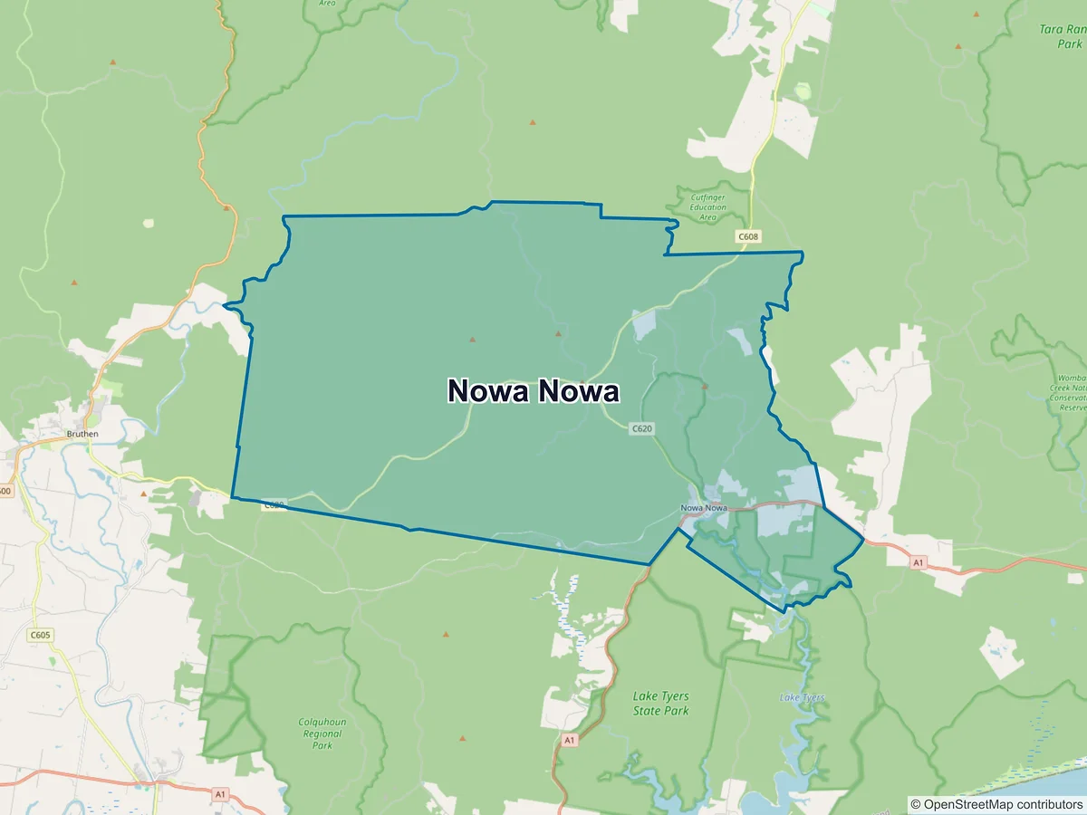 Map of Nowa Nowa, VIC, Australia