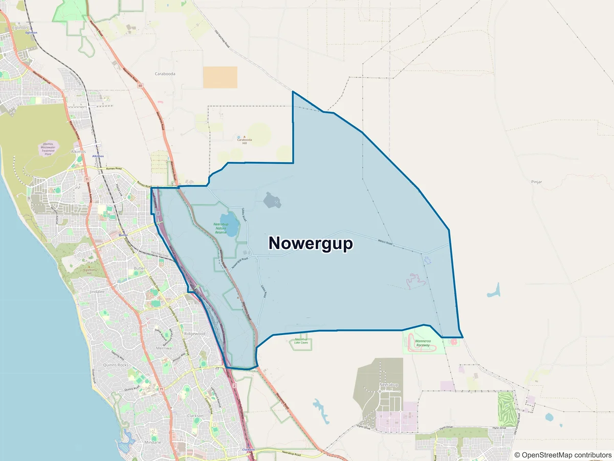 Map of Nowergup, WA, Australia