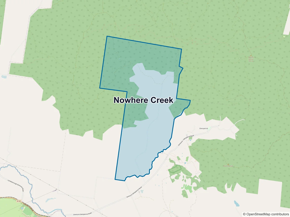 Map of Nowhere Creek, VIC, Australia