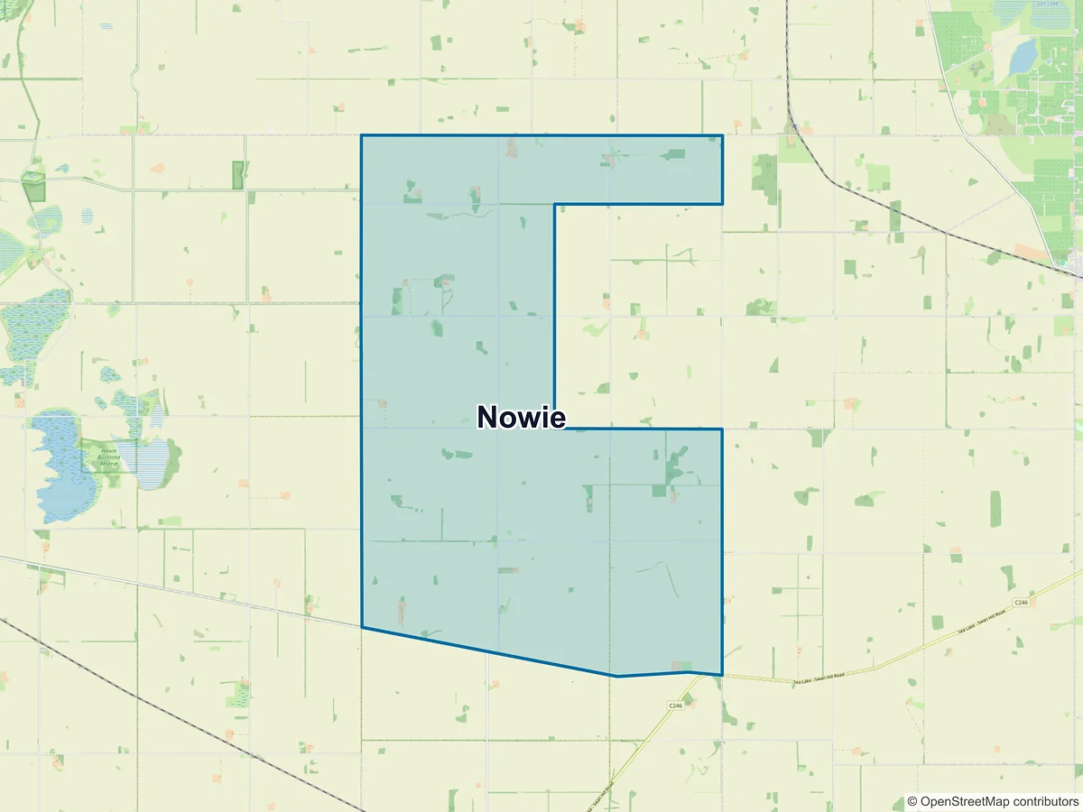 Map of Nowie, VIC, Australia
