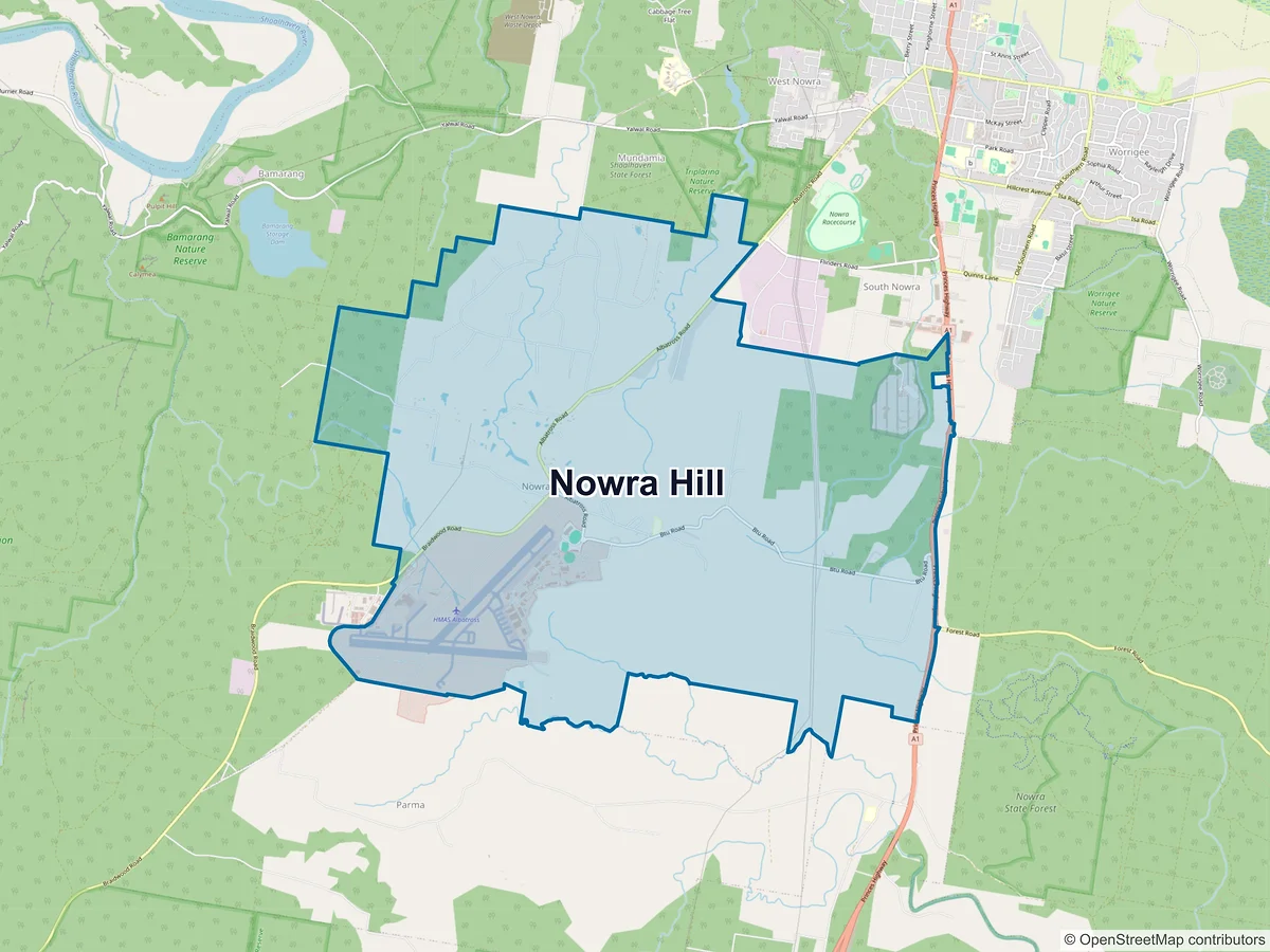 Map of Nowra Hill, NSW, Australia