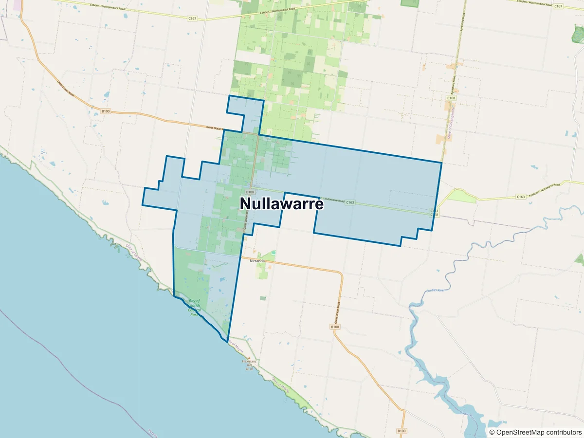 Map of Nullawarre, VIC, Australia