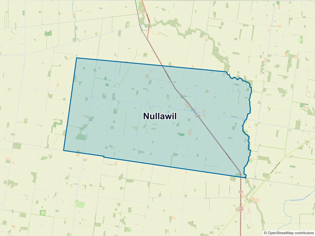 Map of Nullawil, VIC, Australia