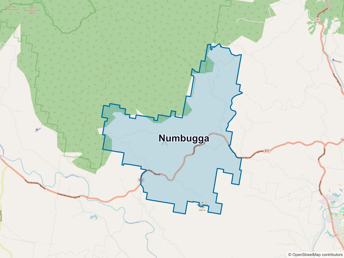 Map of Numbugga, NSW, Australia