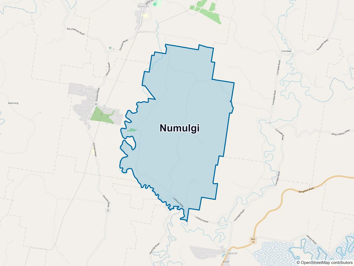 Map of Numulgi, NSW, Australia