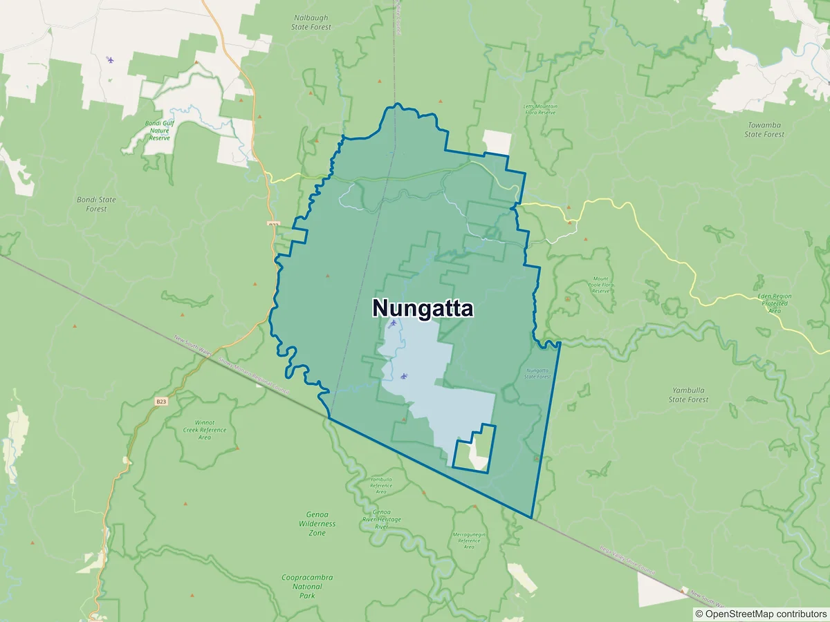 Map of Nungatta, NSW, Australia