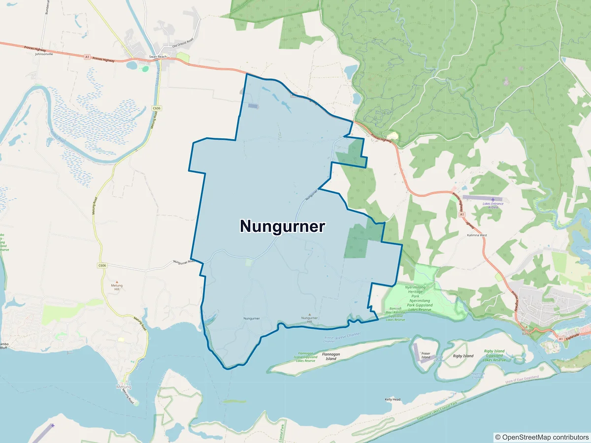 Map of Nungurner, VIC, Australia