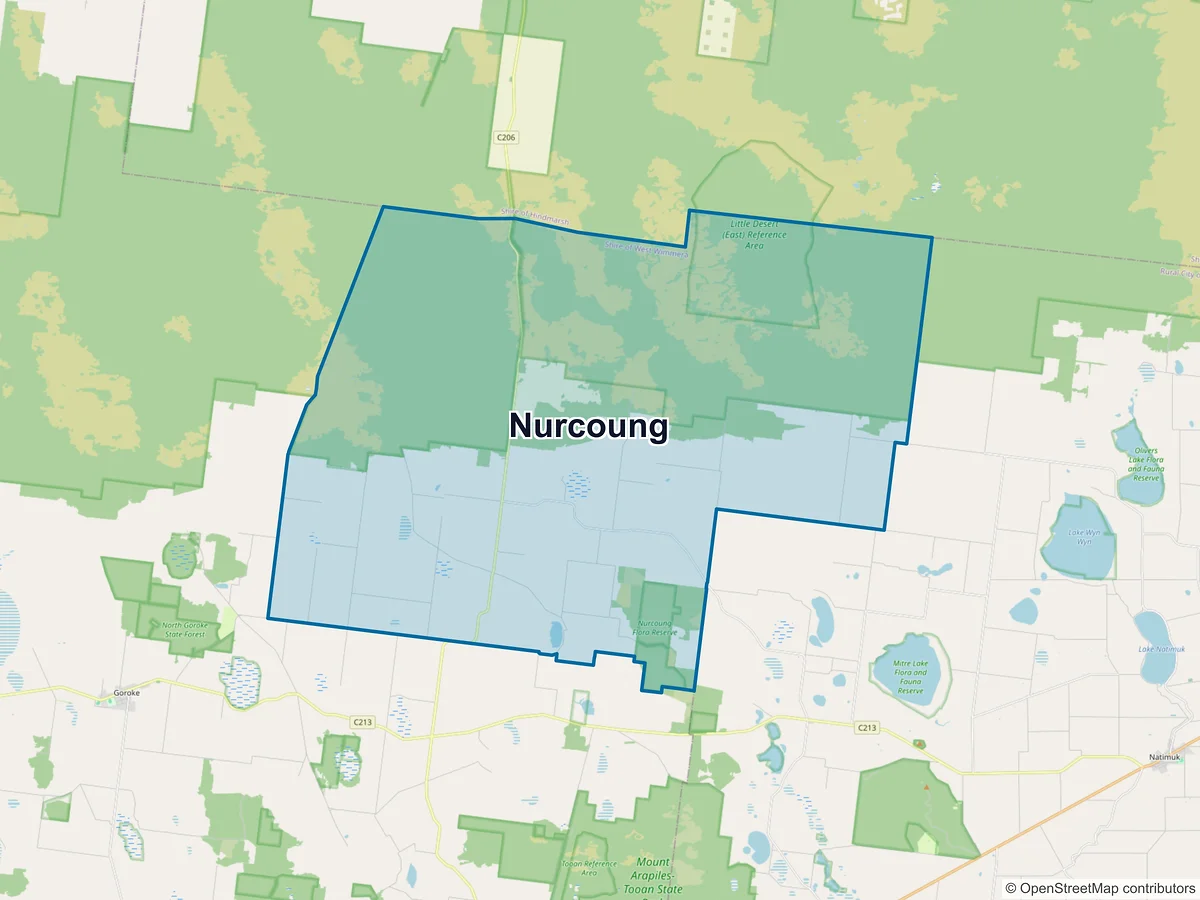 Map of Nurcoung, VIC, Australia