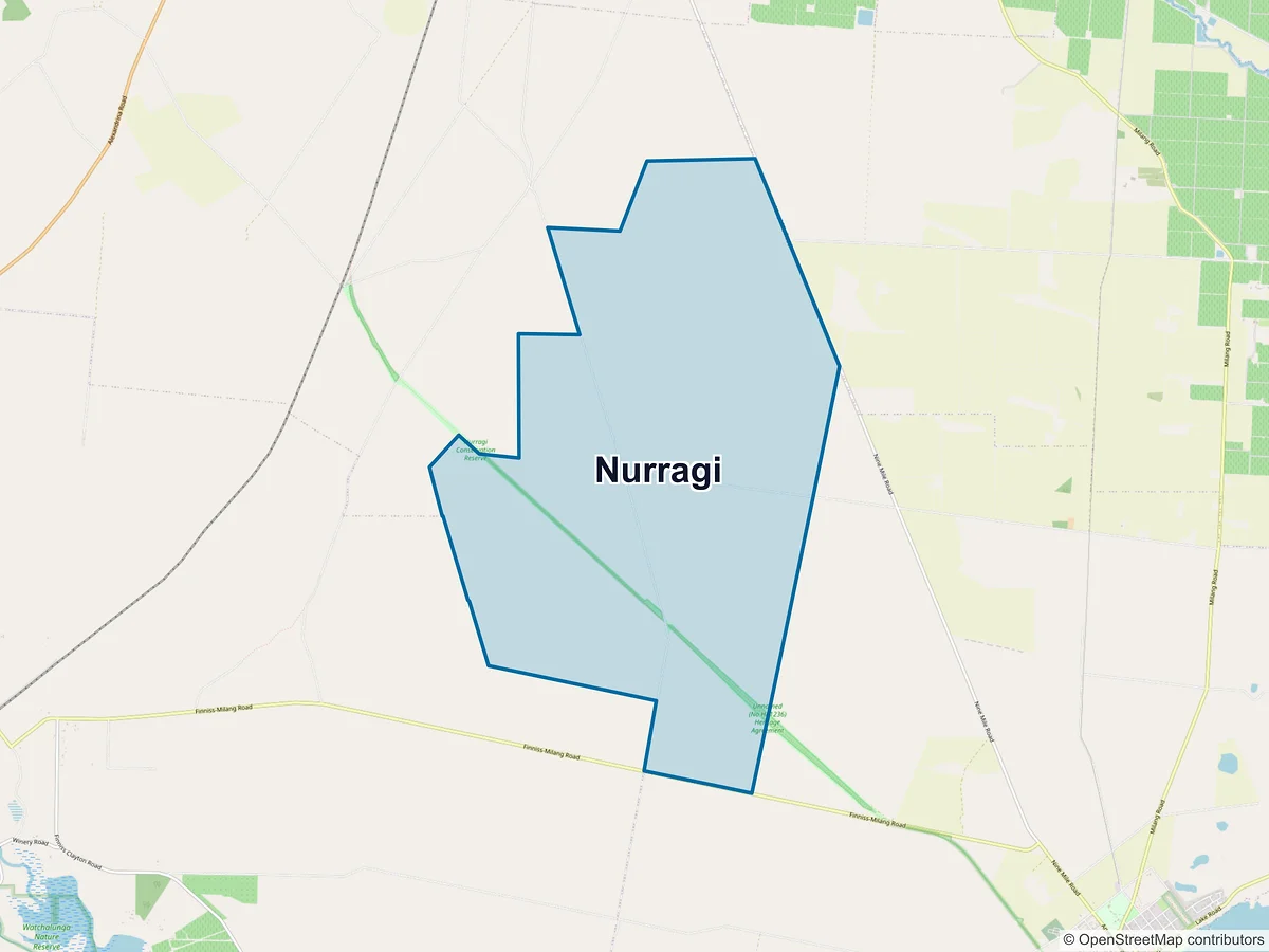 Map of Nurragi, SA, Australia