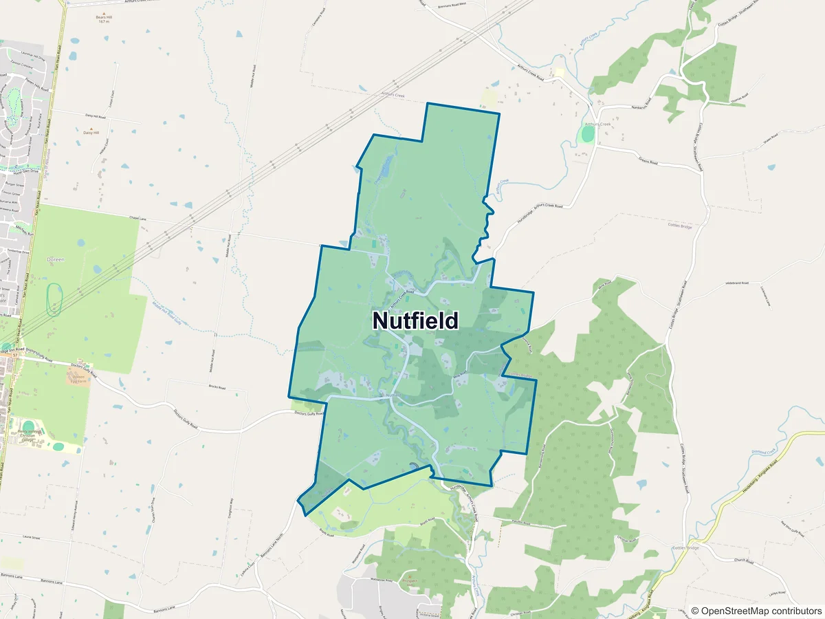 Map of Nutfield, VIC, Australia
