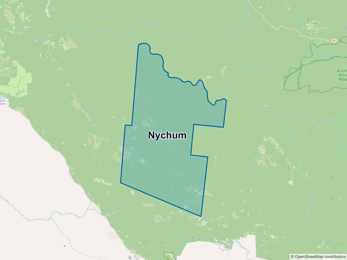 Map of Nychum, QLD, Australia