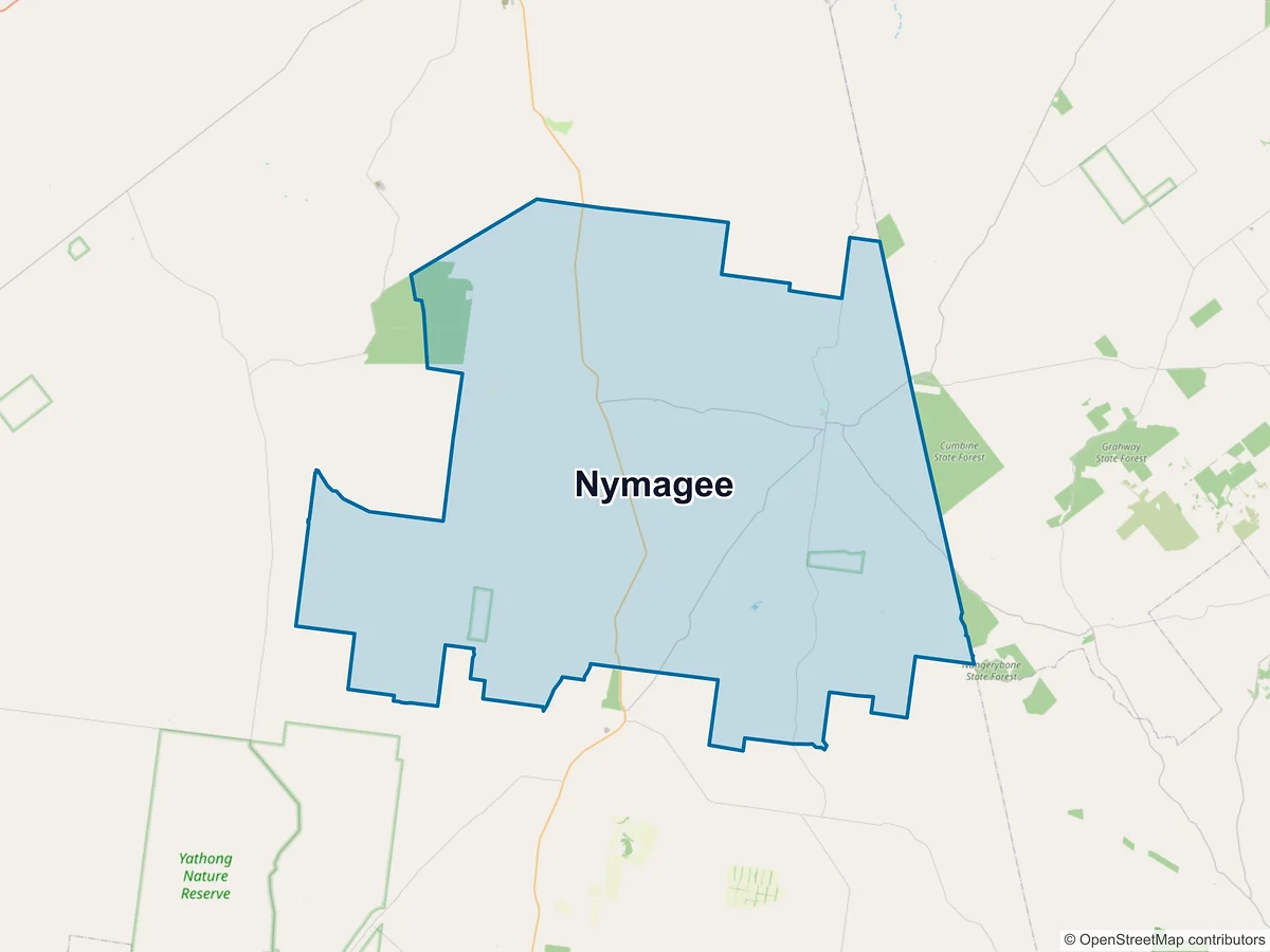 Map of Nymagee, NSW, Australia