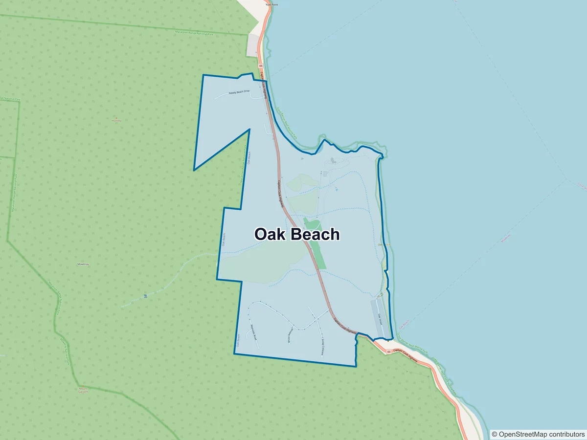 Map of Oak Beach, QLD, Australia