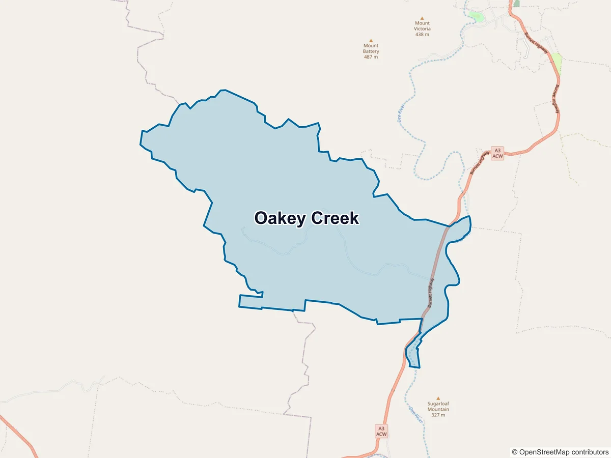 Map of Oakey Creek, QLD, Australia