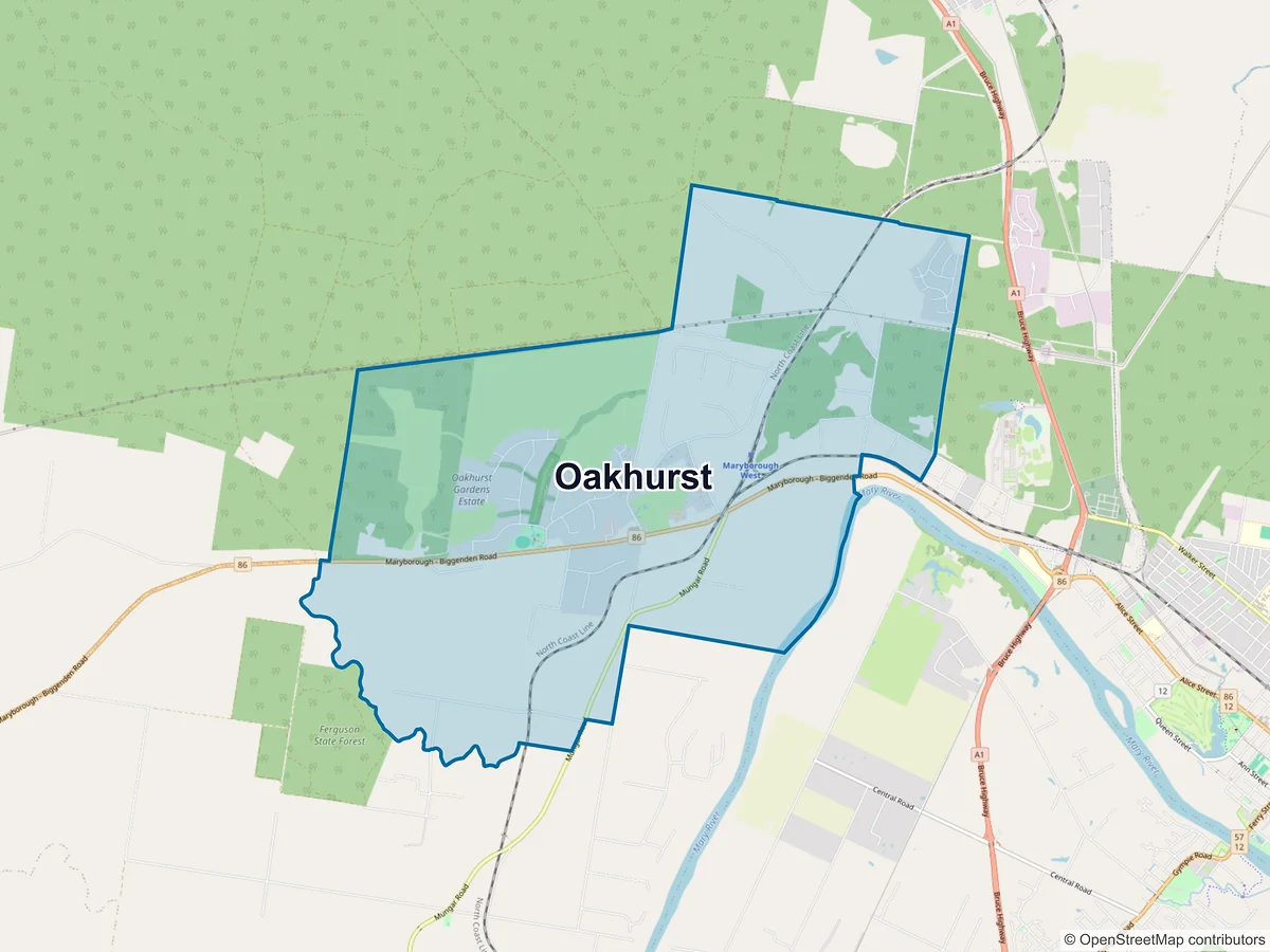 Map of Oakhurst, QLD, Australia
