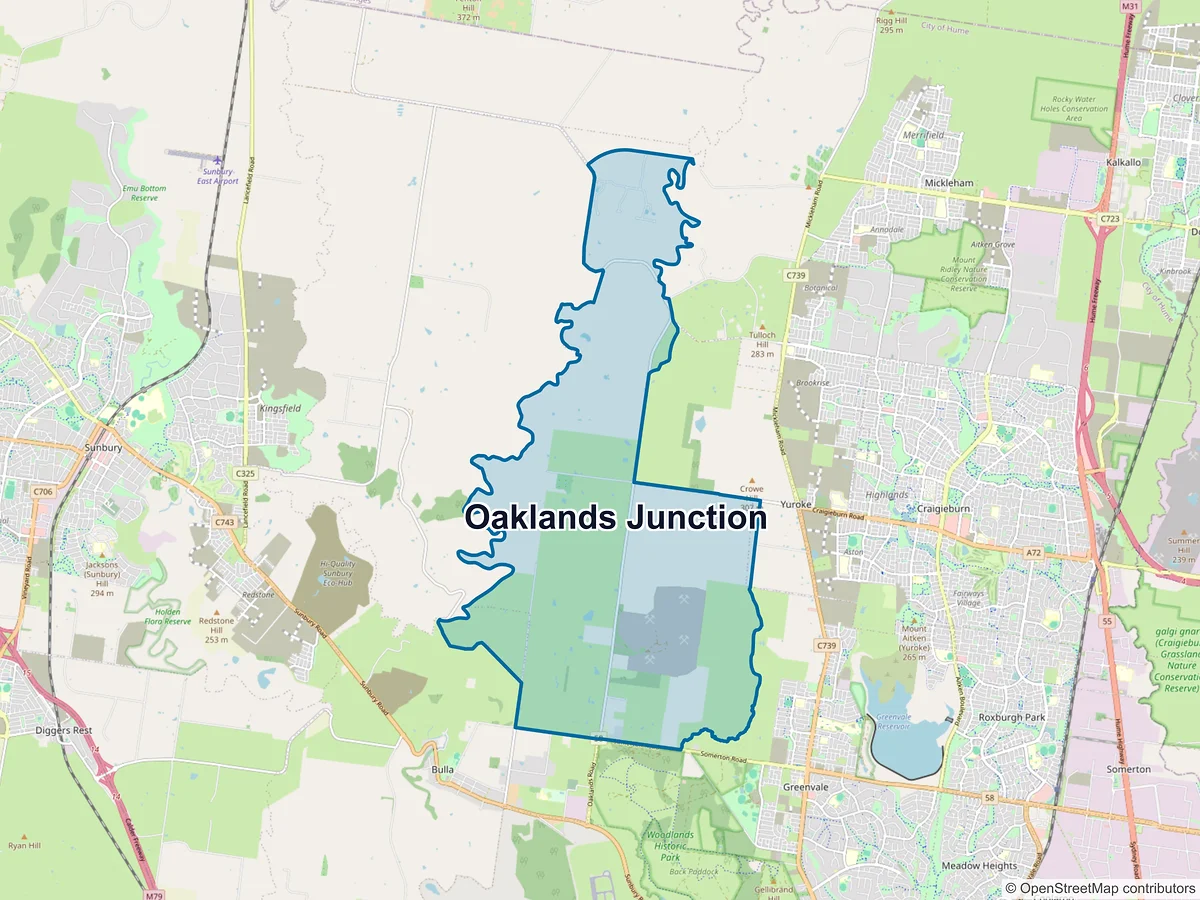 Map of Oaklands Junction, VIC, Australia