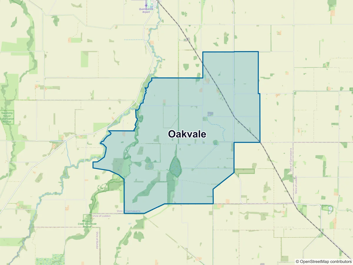 Map of Oakvale, VIC, Australia