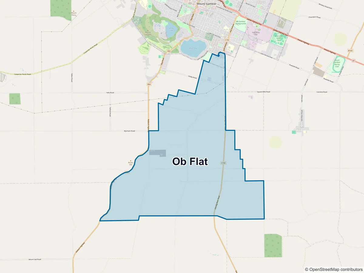 Map of Ob Flat, SA, Australia
