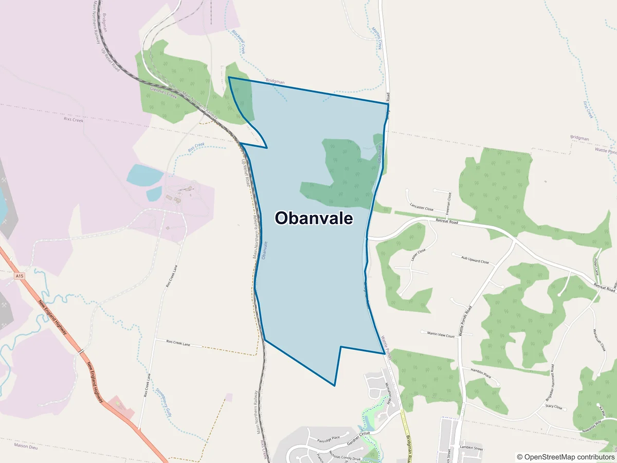 Map of Obanvale, NSW, Australia