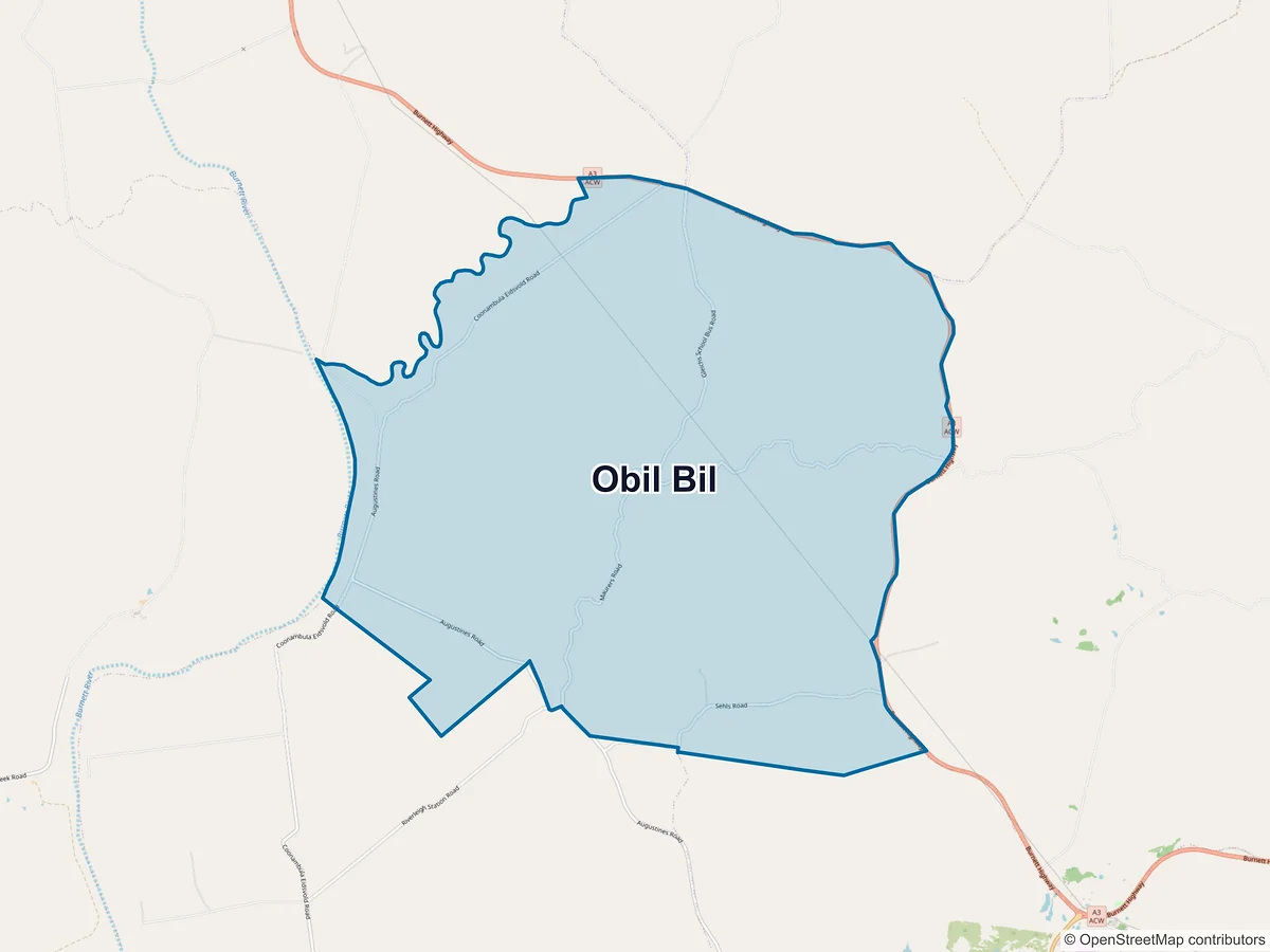 Map of O'Bil Bil, QLD, Australia