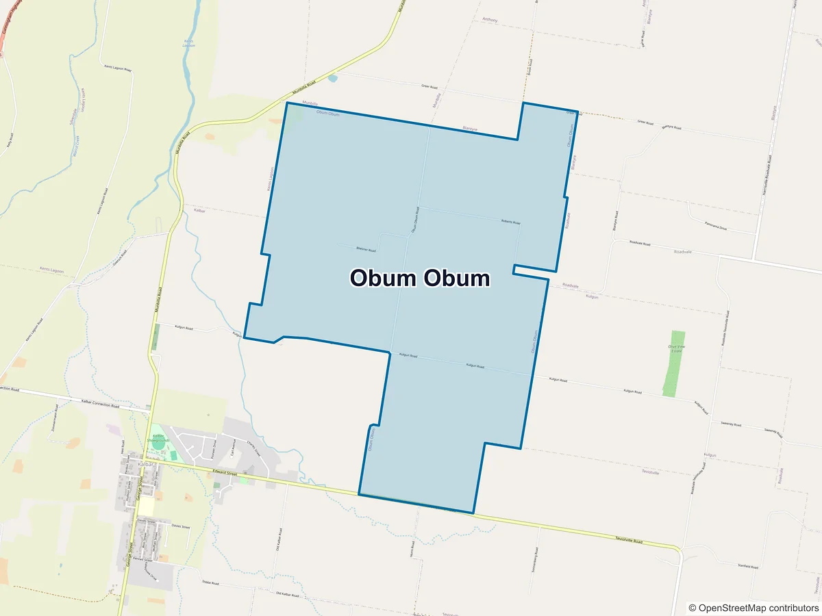 Map of Obum Obum, QLD, Australia