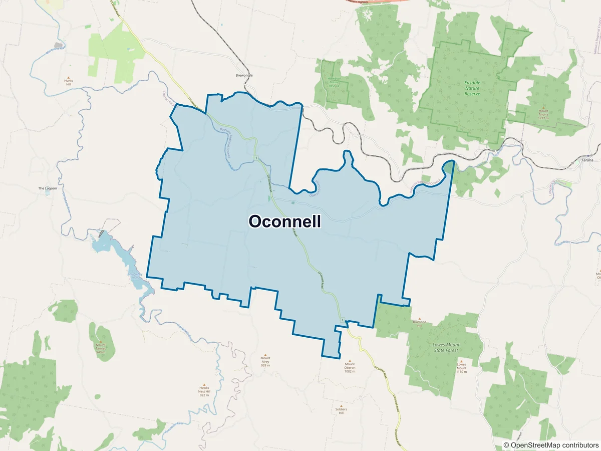 Map of O'Connell, NSW, Australia