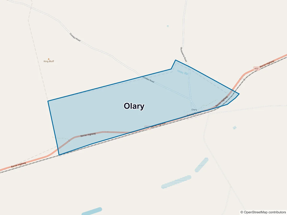 Map of Olary, SA, Australia