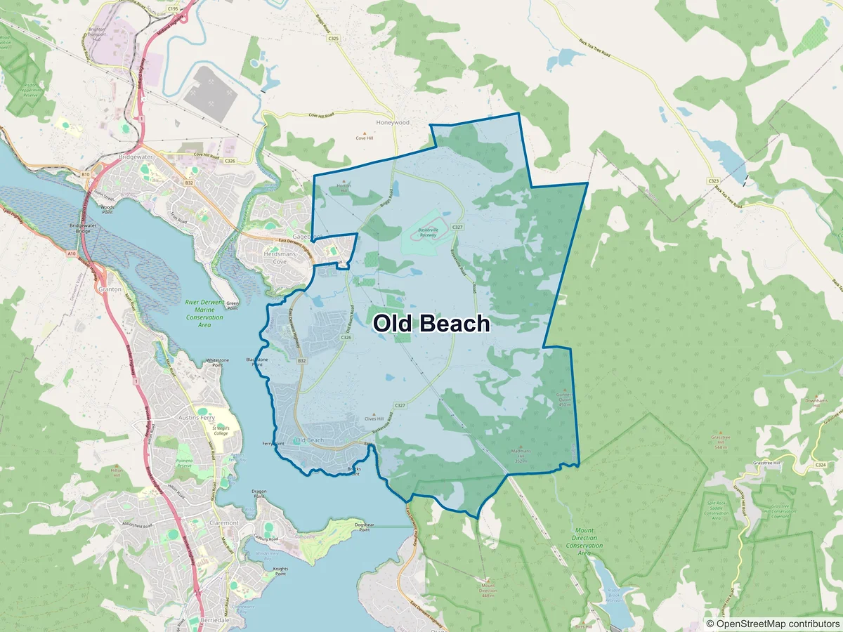 Map of Old Beach, TAS, Australia