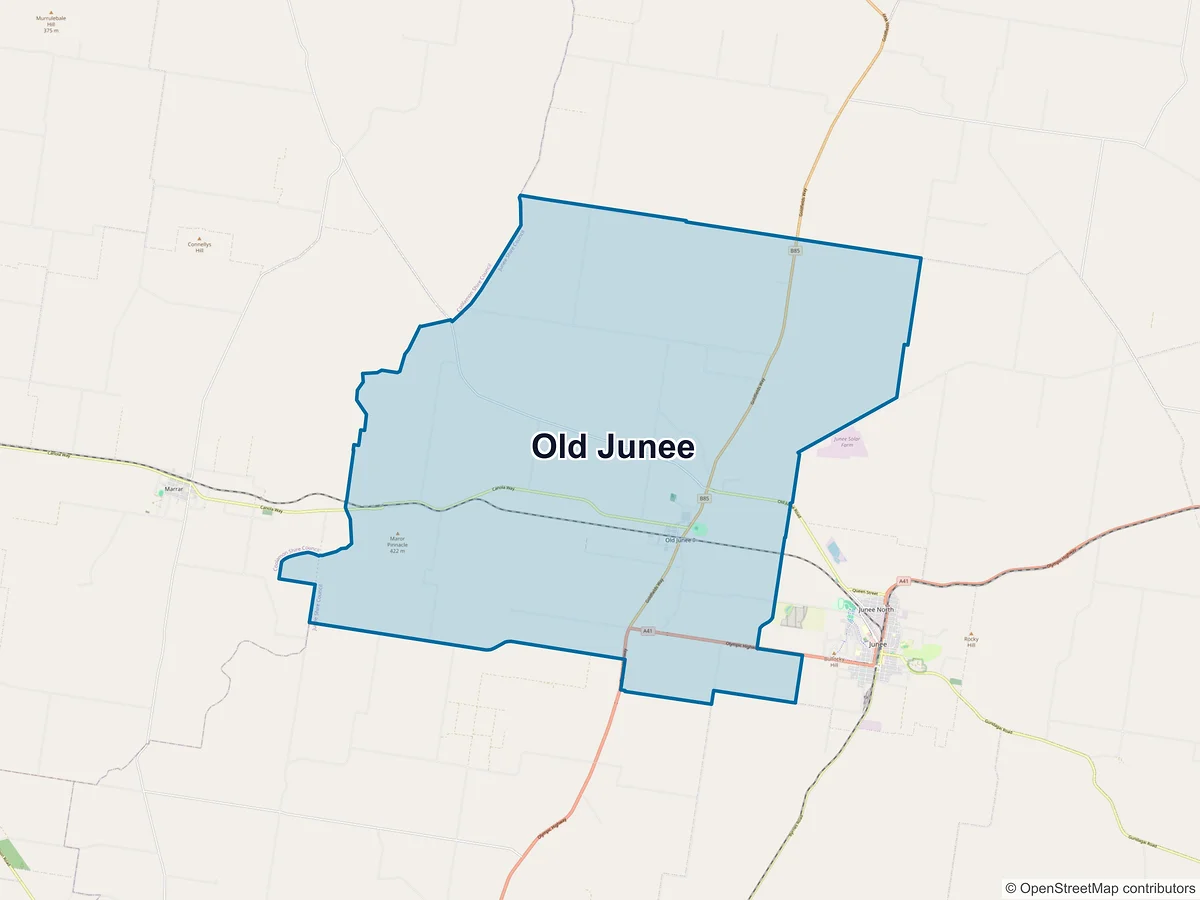 Map of Old Junee, NSW, Australia