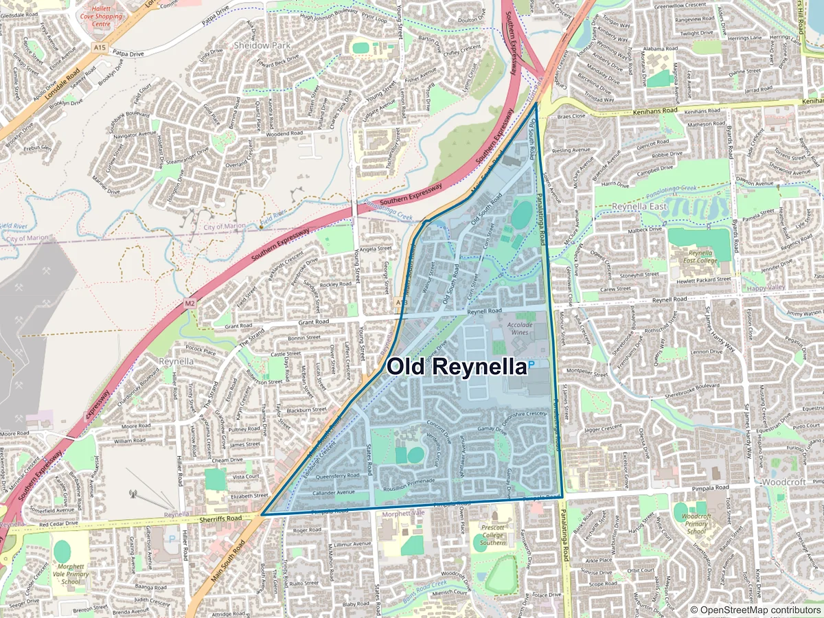 Map of Old Reynella, SA, Australia