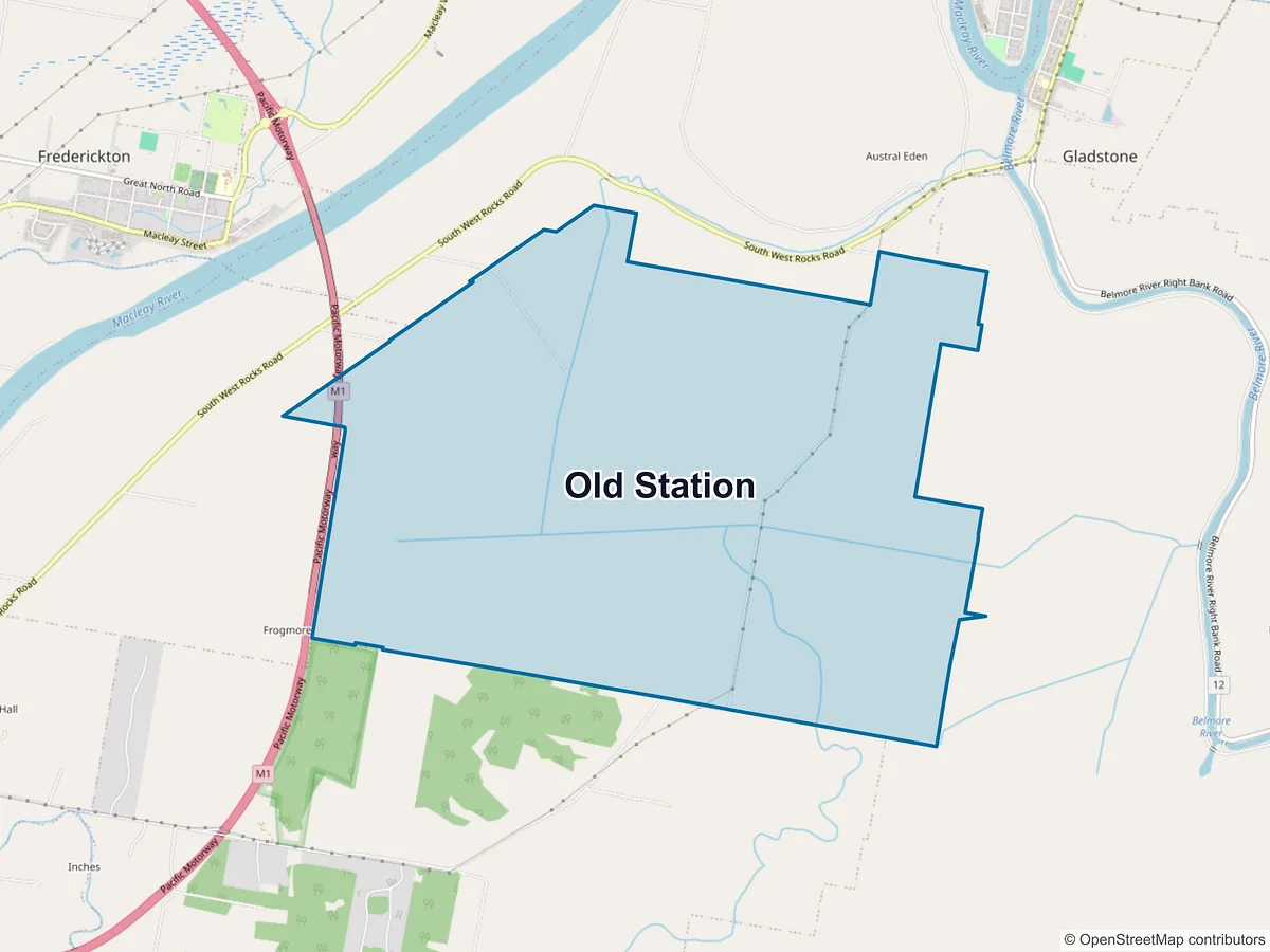 Map of Old Station, NSW, Australia