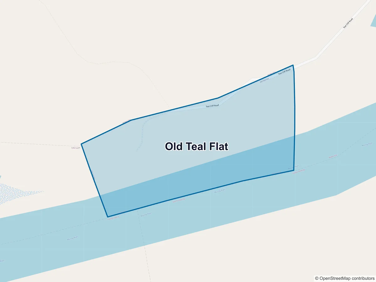 Map of Old Teal Flat, SA, Australia