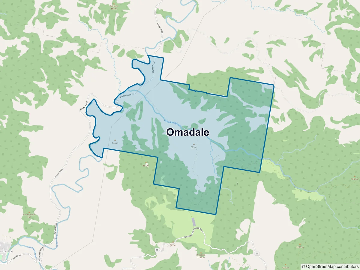 Map of Omadale, NSW, Australia