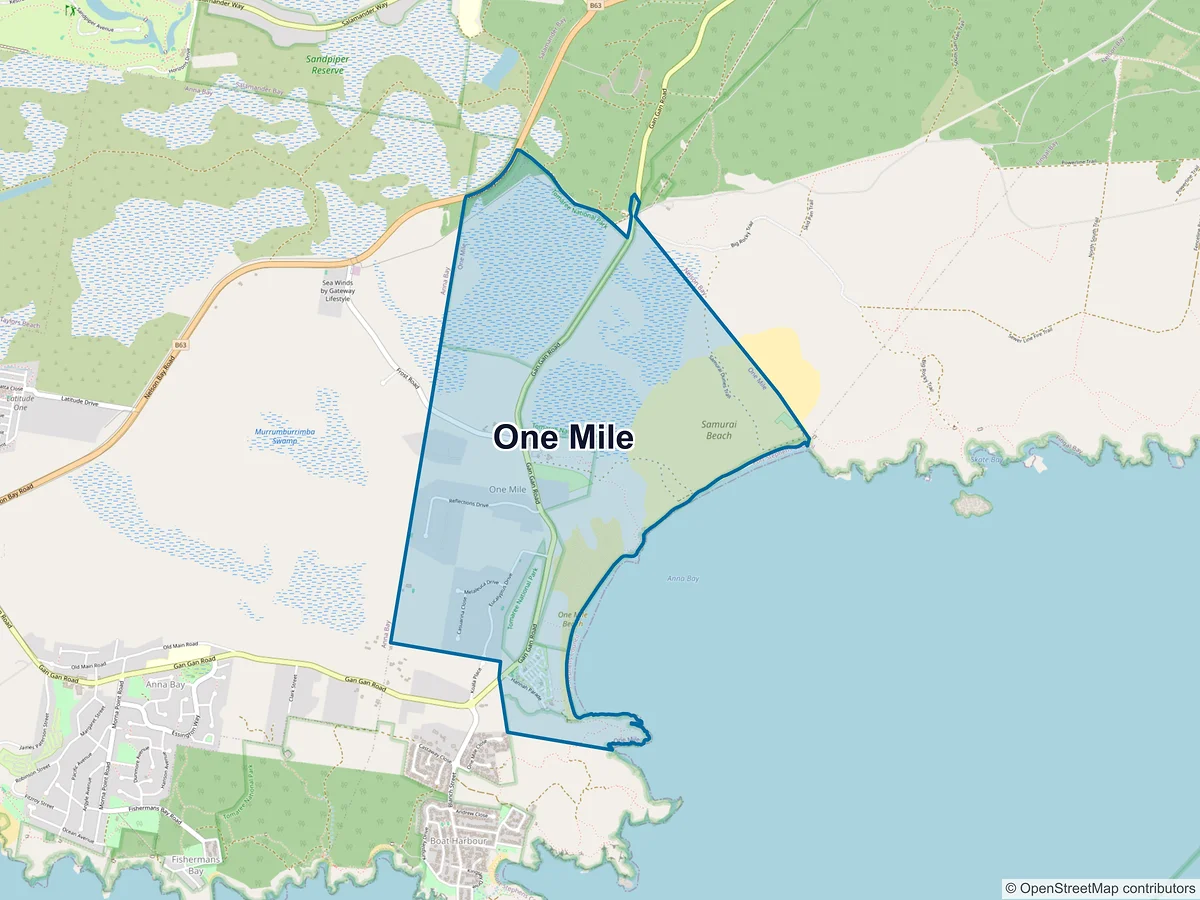 Map of One Mile, NSW, Australia