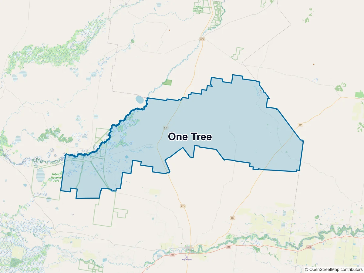 Map of One Tree, NSW, Australia