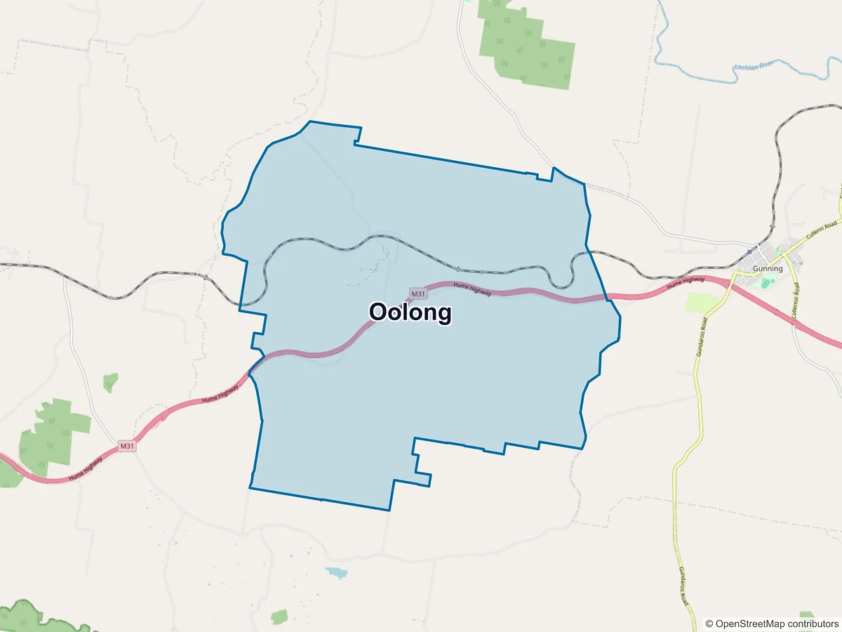 Map of Oolong, NSW, Australia