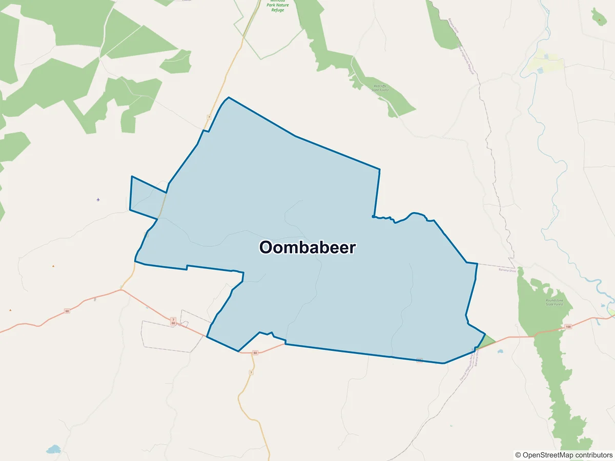 Map of Oombabeer, QLD, Australia