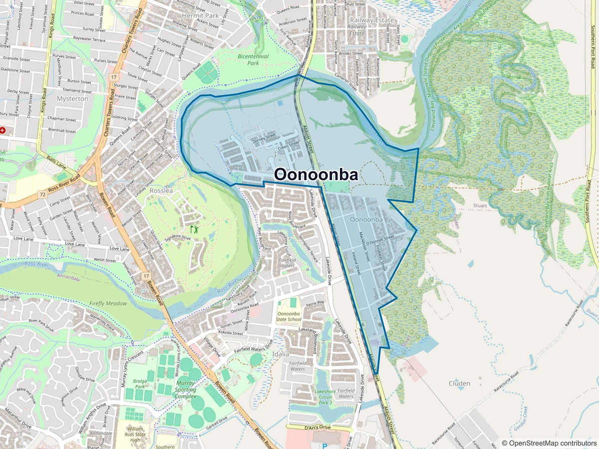 Map of Oonoonba, QLD, Australia
