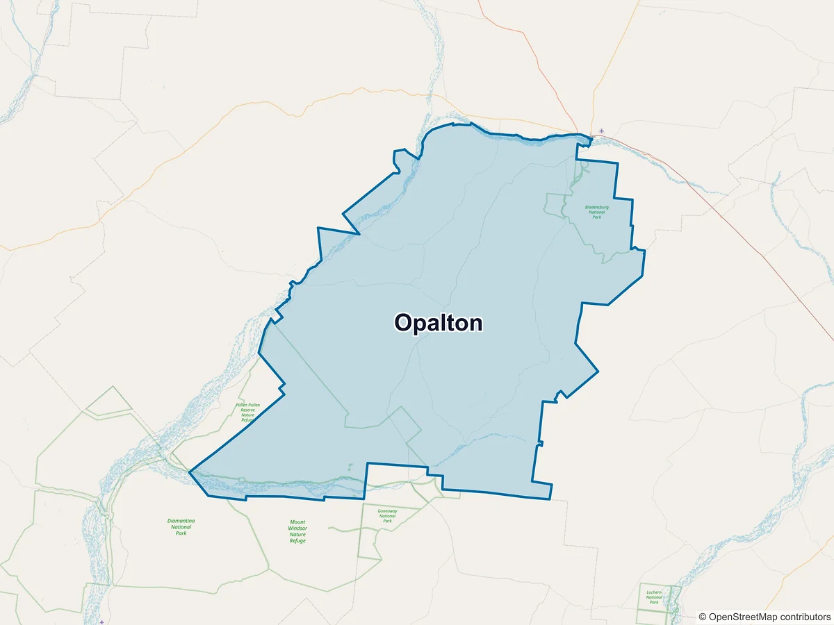 Map of Opalton, QLD, Australia