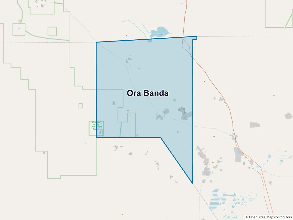 Map of Ora Banda, WA, Australia