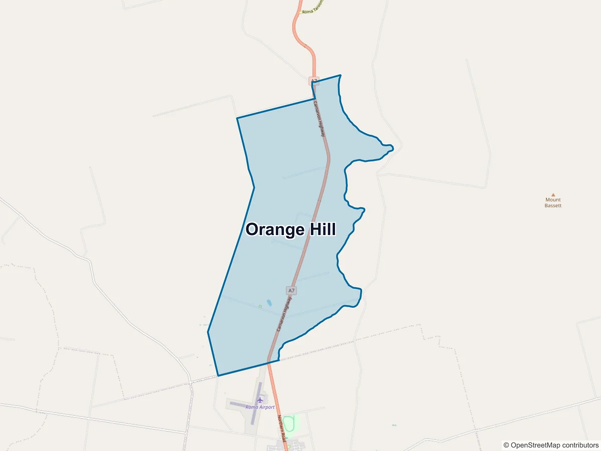Map of Orange Hill, QLD, Australia