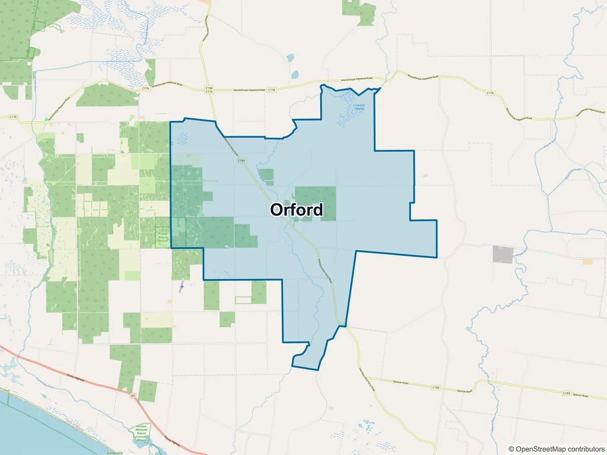 Map of Orford, VIC, Australia
