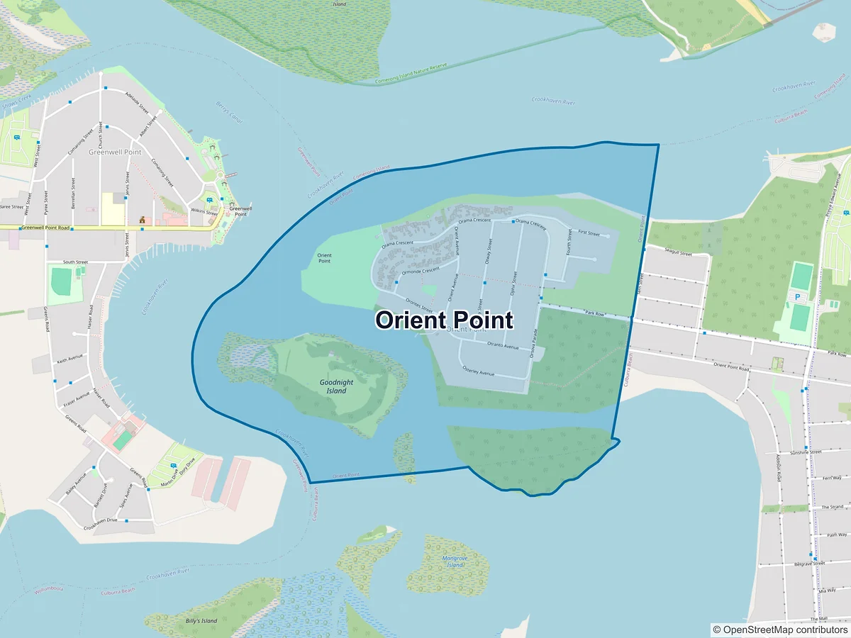 Map of Orient Point, NSW, Australia