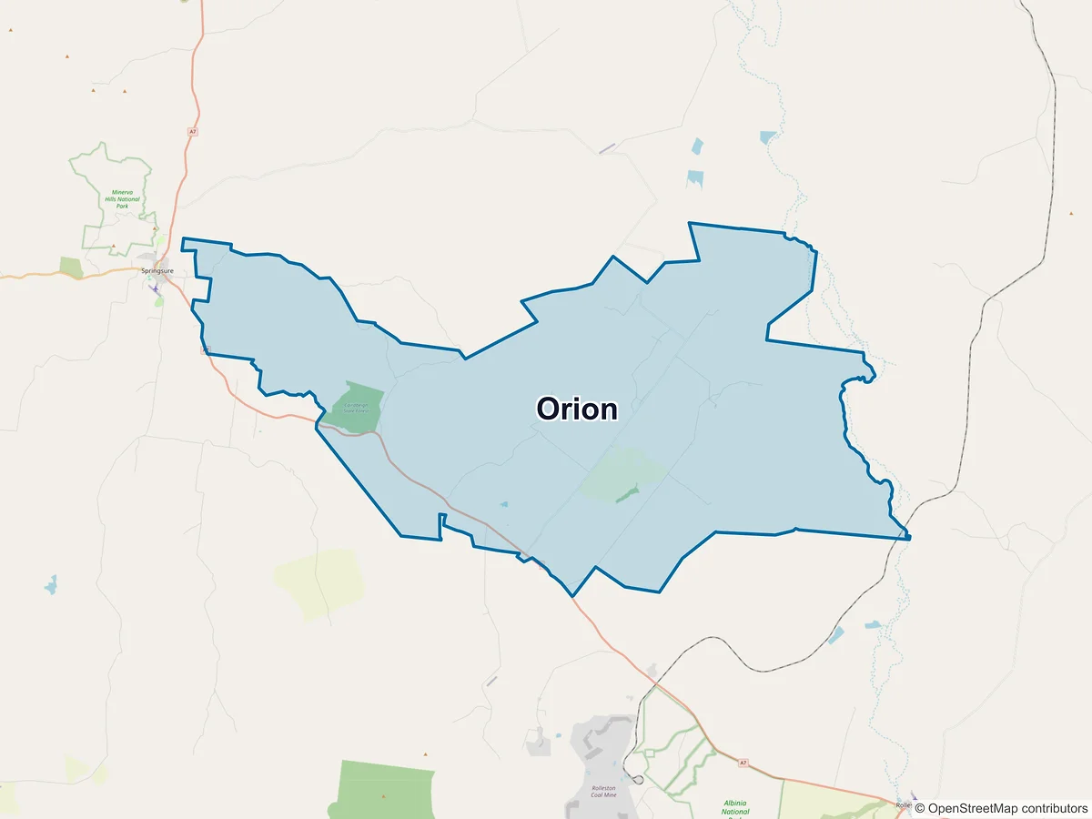 Map of Orion, QLD, Australia
