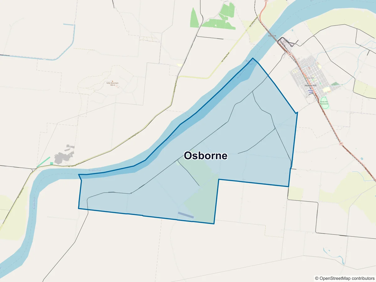 Map of Osborne, QLD, Australia