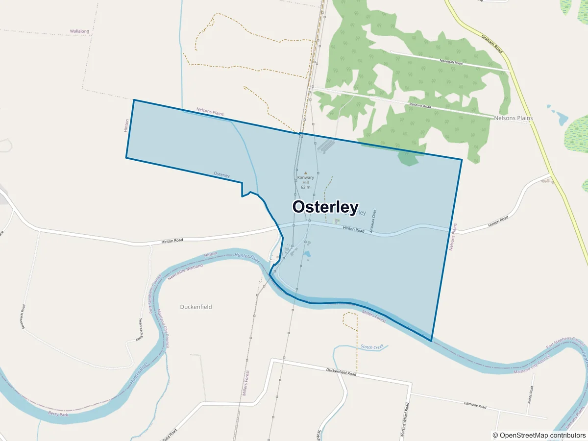 Map of Osterley, NSW, Australia