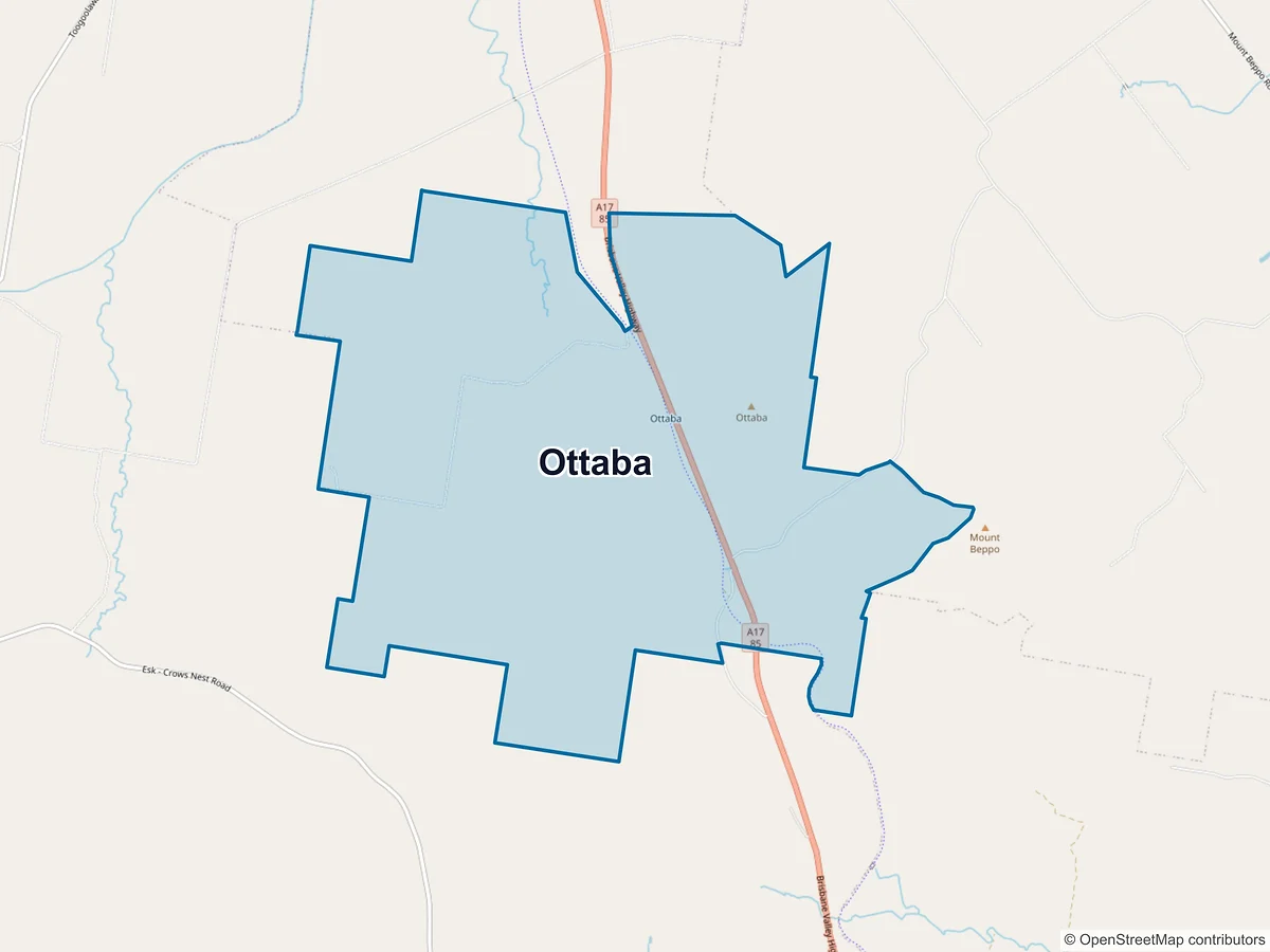 Map of Ottaba, QLD, Australia