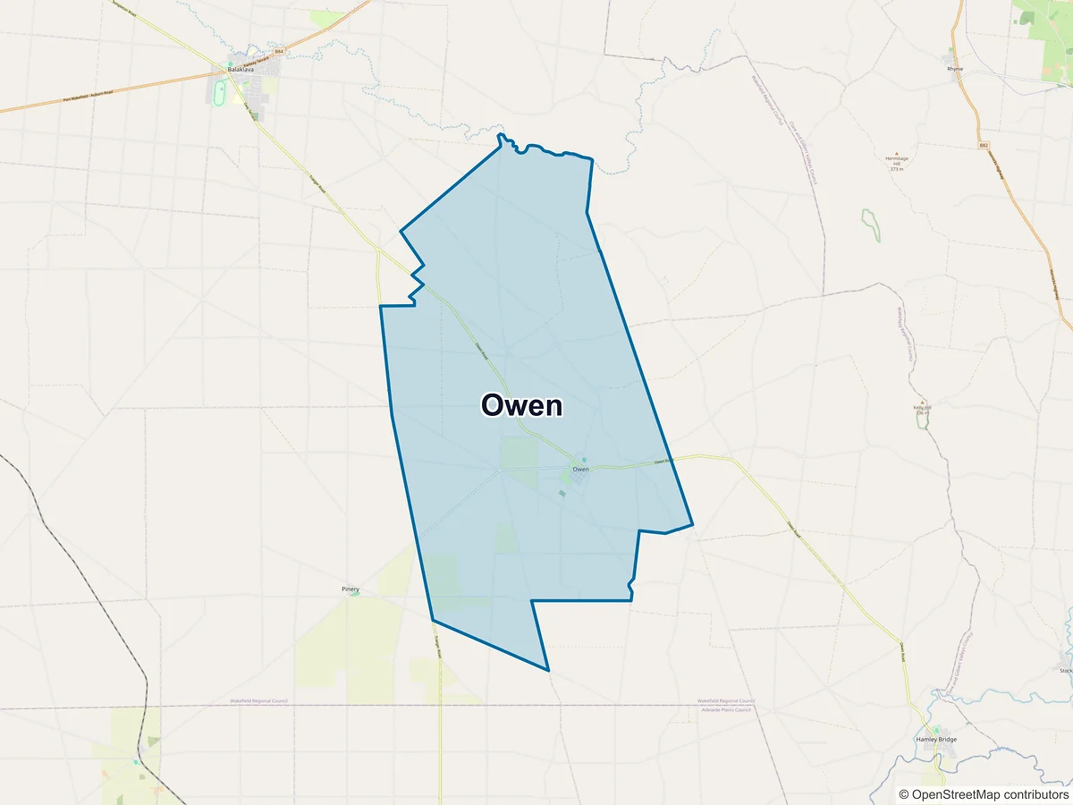 Map of Owen, SA, Australia