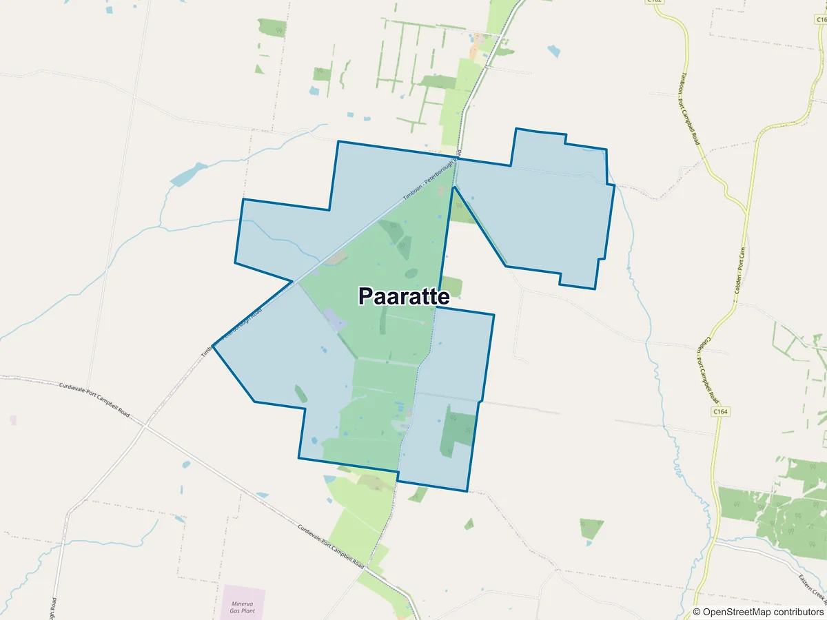 Map of Paaratte, VIC, Australia